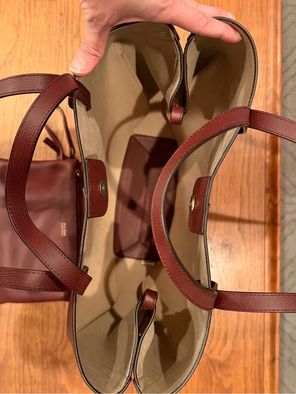Large Polene Cyme bag with pouch (used once)